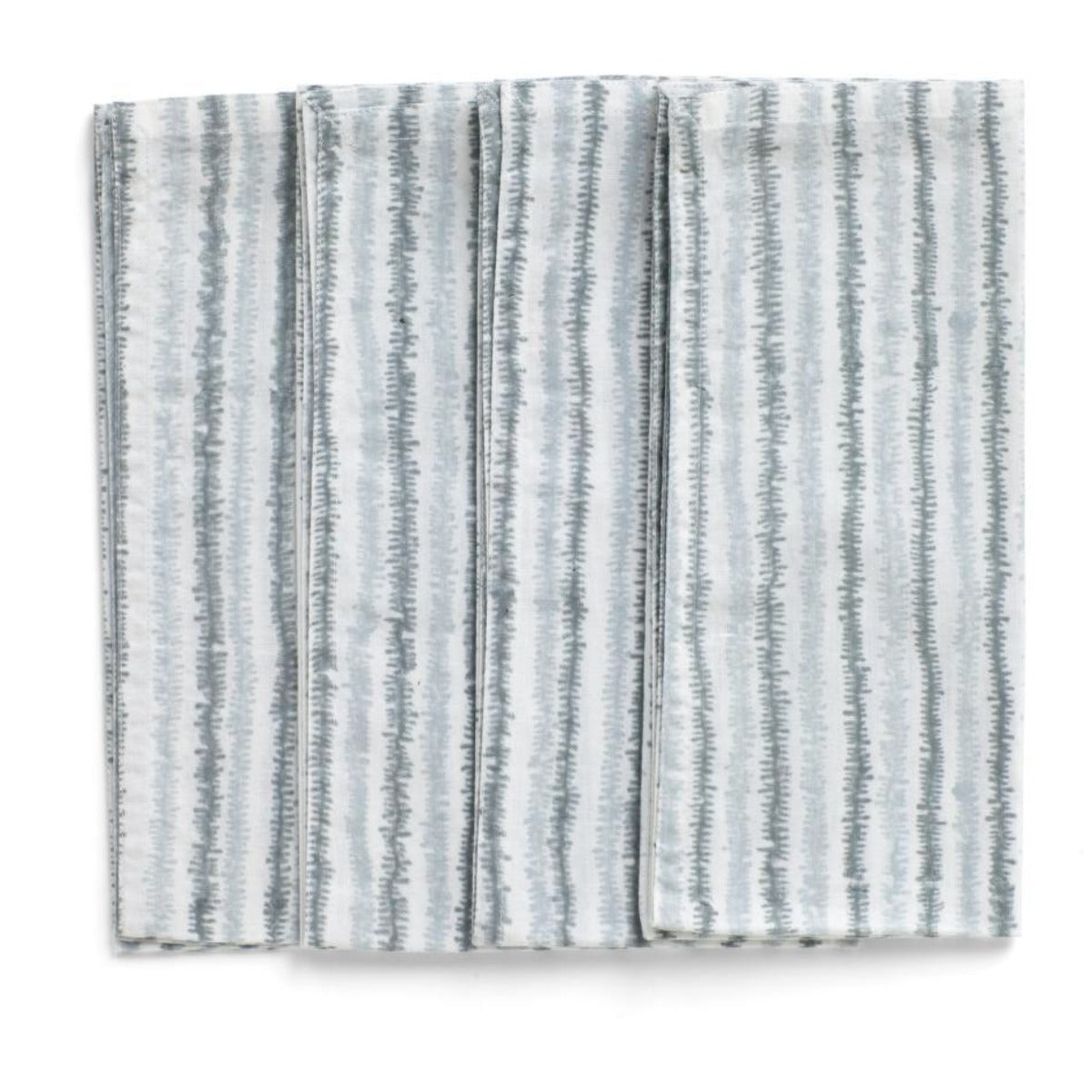 Chamois servetter 4- pack Gråblå randmönster 50x50 cm
