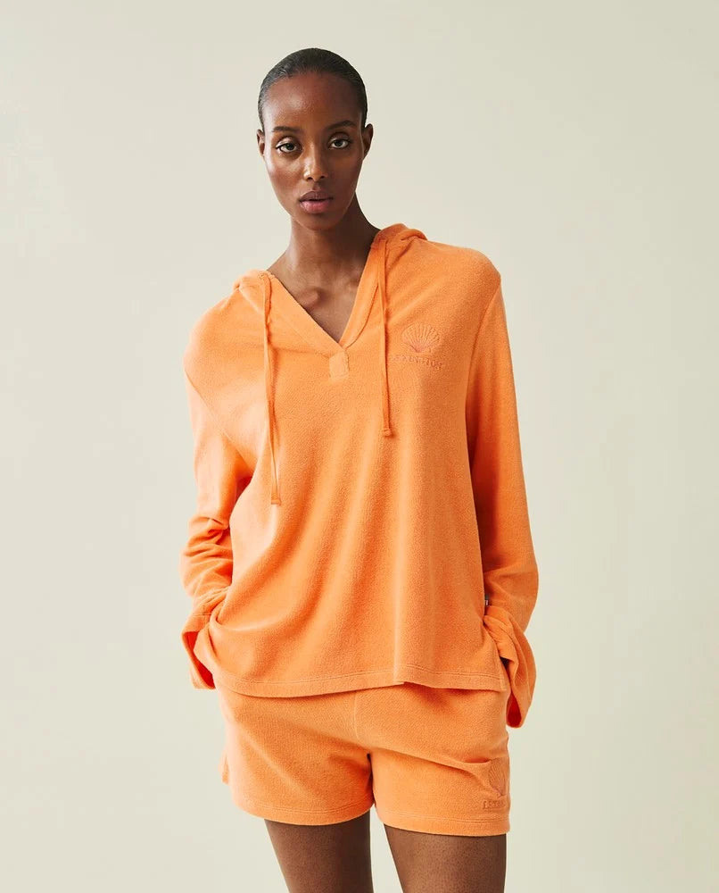 Juliette luvtröja i frotté orange