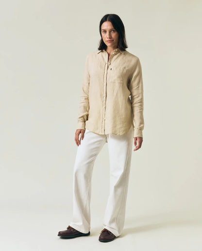 Skjorta Linne, Beige Lexington