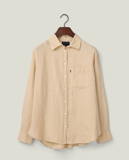 Skjorta Linne, Beige Lexington