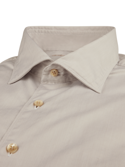 Casual Beige Twillskjorta Stenströms Slimline