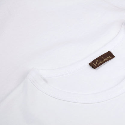 Vit Bomulls T-shirt, Vit Stenströms