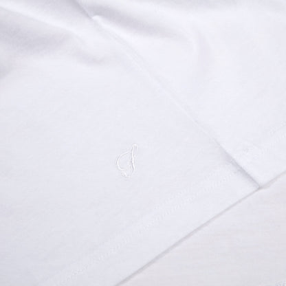 Vit Bomulls T-shirt, Vit Stenströms