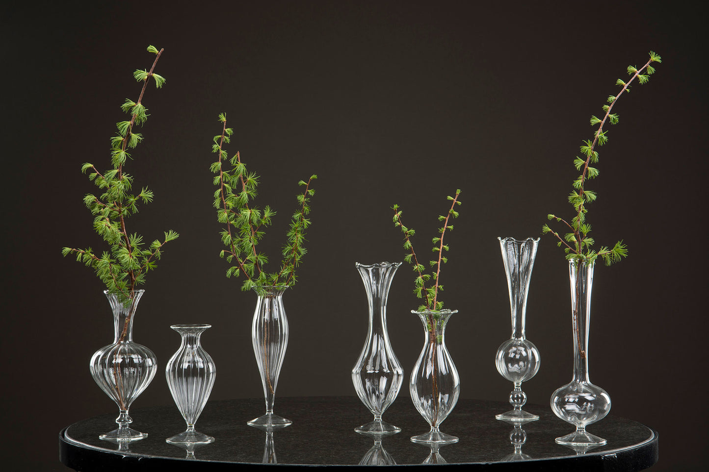 Glasvas hög