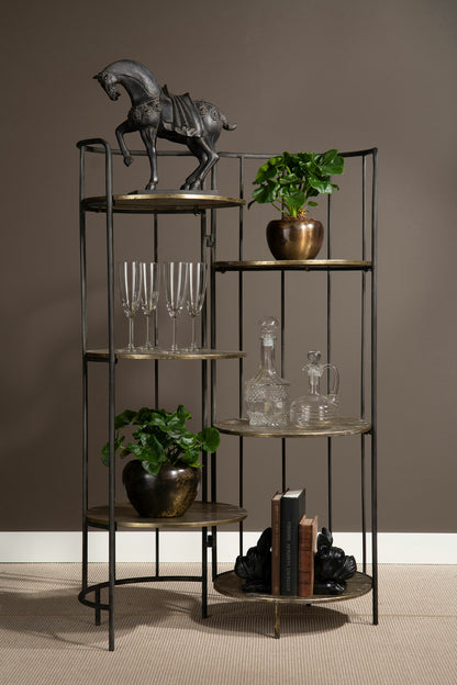 Hylla Justerbar Mässing /Svart